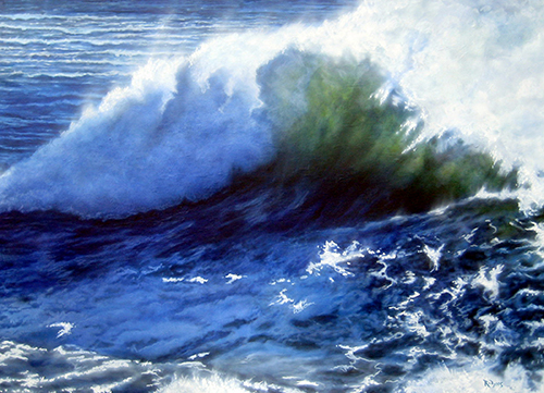 Painting of an ocean wave by Lance Rodgers