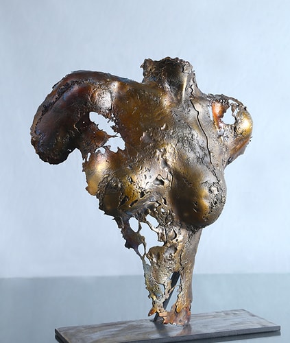 Bronze sculpture of a female torso by Gabrielle Fischer