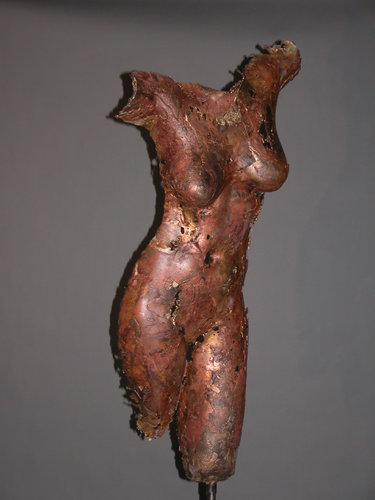 Bronze sculpture of a female torso by Gabrielle Fischer