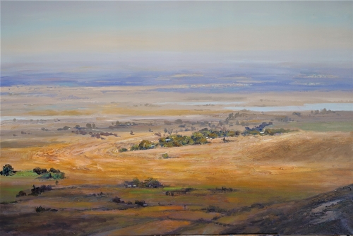 Oil painting of the view of Penrith Blue Mountains in Australia by Marc Poisson