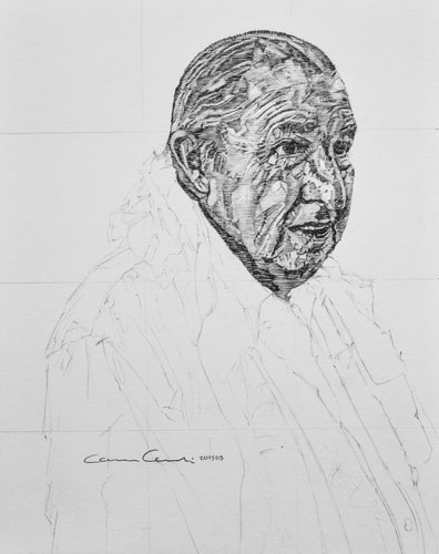 Graphite portrait of a man named Arthur by Carmen Verdi