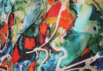 Digitally Printed abstract Image on Organic Fiber by Phillippa Lack