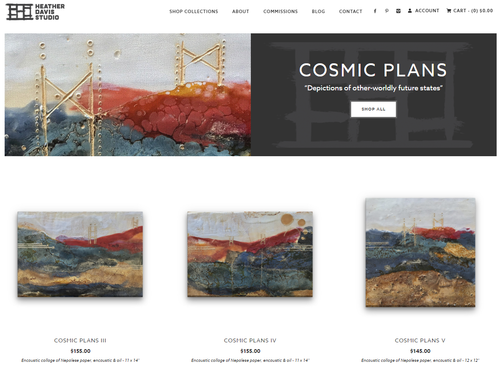 Sample artist website Home Page
