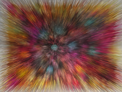 Digitally Printed abstract Image on Organic Fiber by Phillippa Lack