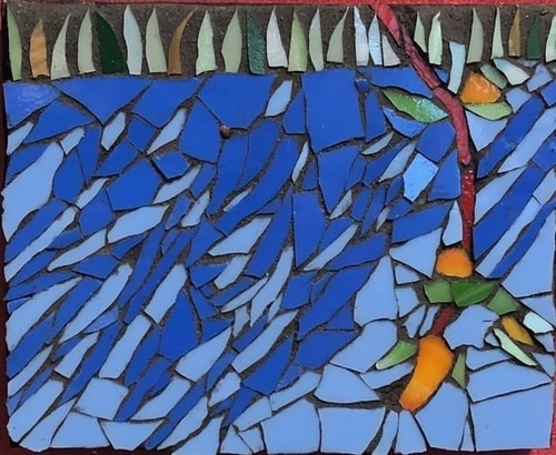 Abstract Glass mosaic of a penumbra by Carol Davis