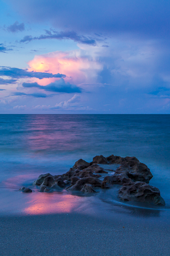 “Moonlight Reflection over Ocean” Photography by Stefan Mazzola