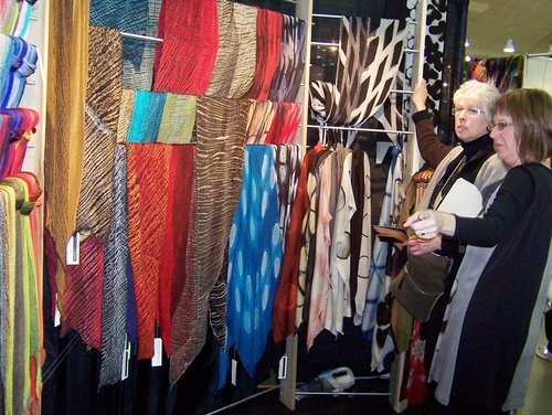 Women shopping for handmade wearables