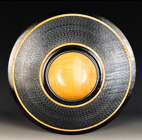 Painted maple bowl by Jeff Hornung