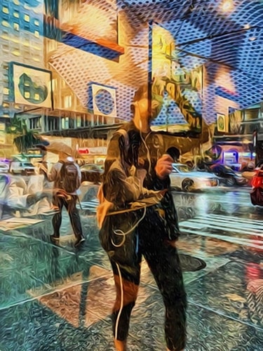 Digital image of a NYC street by Sheila Smith