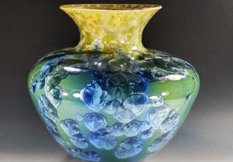 Crystalline glaze vase by Morgan Harris