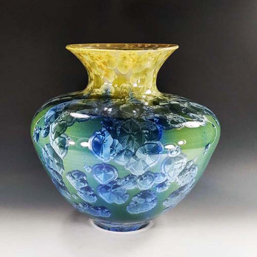 Crystalline glaze vase by Morgan Harris