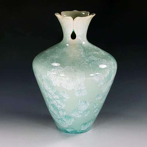 Crystalline glaze vase by Morgan Harris