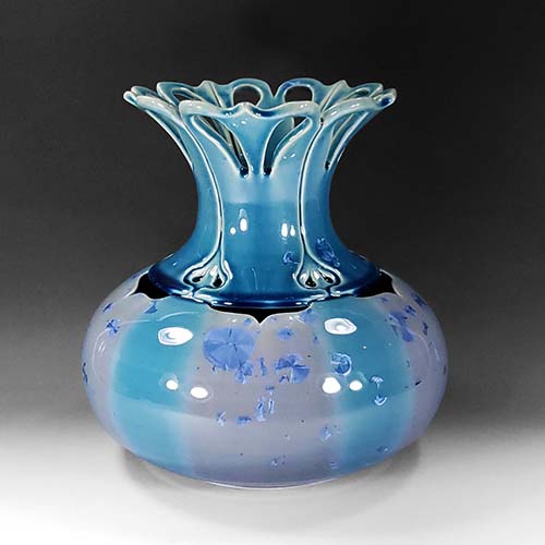 Crystalline glaze vase by Morgan Harris