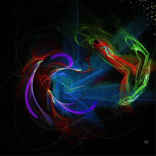 Abstract digital fractal image by Diana de Avila