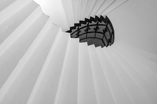 Digital photograph of a staircase by Hilda Champion