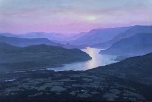 Oil Landscape painting of the Columbia Gorge by Michael Orwick