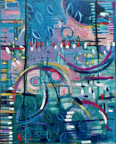 Abstract painting by Paula DeStefanis