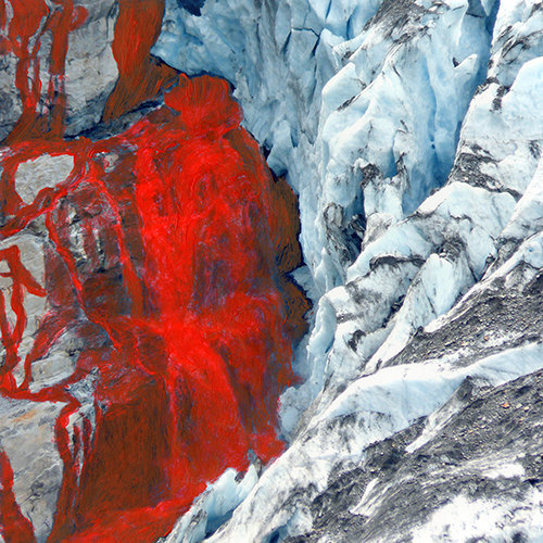 climate change art about glaciers