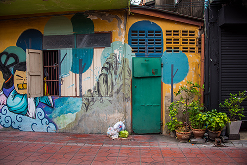 Photography of a metal door in Bangkok, Thailand by Jenny Nordstrom