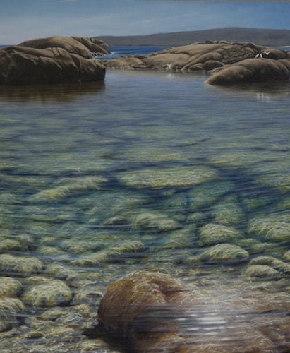 painting of Yallingup Rock Pools by Mark Waller