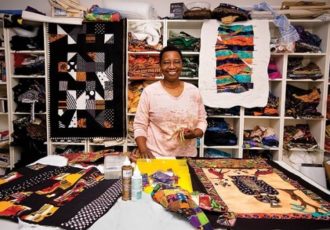 Quilter Carole Lyles Shaw in the studio