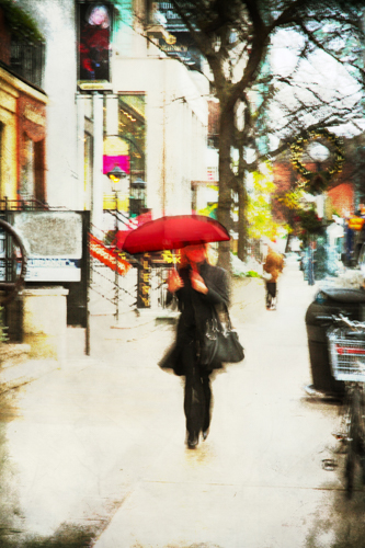 photograph of a rainy street scene by Dawn Harmer