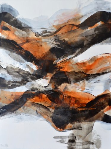 Bold abstract painting by Canadian painter Johanne Brouilette