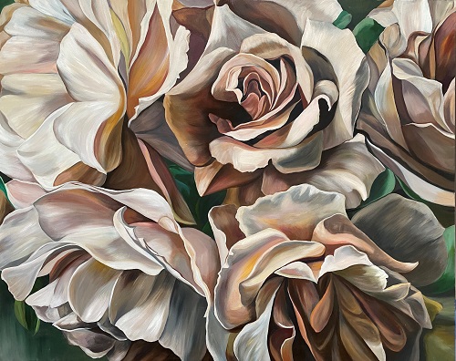 painting of julia roses by Jacqueline Coates
