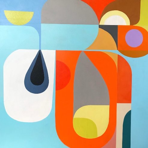 abstract mid-century modern painting by Marion Griese