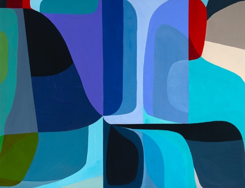Abstract geometric painting by artist Marion Griese