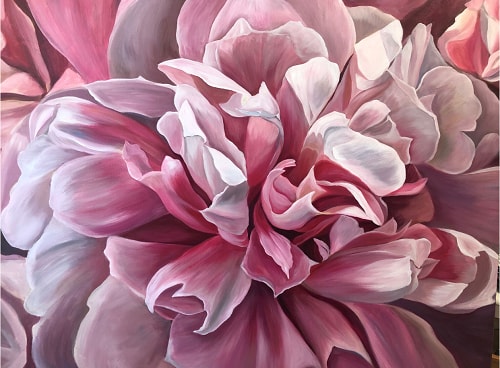 painting of a Monaco Peony by Jacqueline Coates