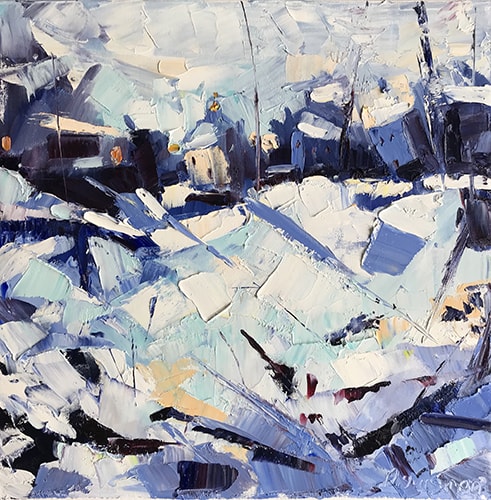 abstract of a winter landscape by Nataliya Gurshman