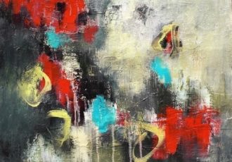 abstract mixed media painting by Conny Lehmann