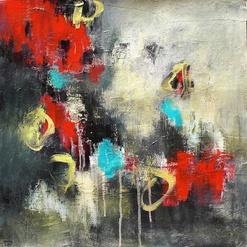 abstract mixed media painting by Conny Lehmann