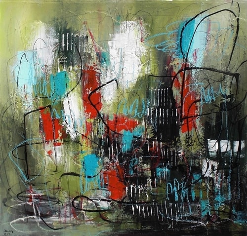 abstract mixed media art by Conny Lehmann