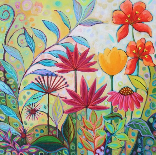 painting of flowers by Peggy Davis