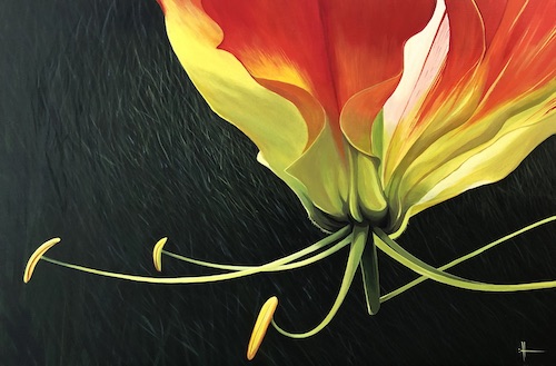 painting of a close up of a flower by Hunter Jay