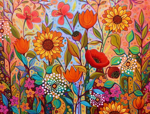 painting of flowers by Peggy Davis