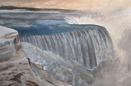 oil painting of Niagra Falls by John Held