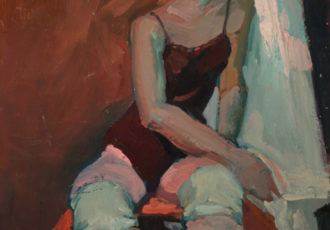 painting of a ballet dancer at rest by Betty Jean Billups
