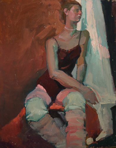 painting of a ballet dancer at rest by Betty Jean Billups