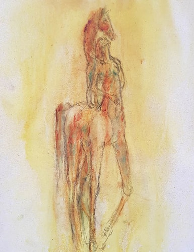 sketch for statue of Equus Oedipus by Mitch Barrett