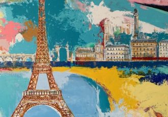 abstract acrylic of Paris by Andy Habib