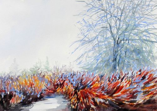 watercolor of Pitt Meadows, Canada by Enda Bardell
