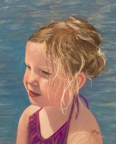 pastel portrait of a young girl by Joy Wallace