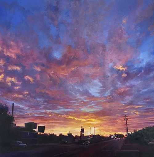 Sunset oil painting by Dan Knepper