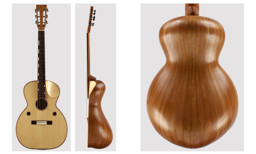 wood bowl-back acoustic guitar by Thierry André