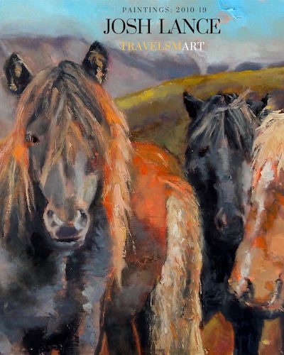 Painting of ponies on the cover of the Travelsmart book