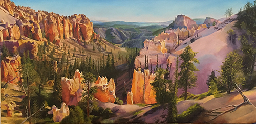 oil landscape of a desert canyon by Dan Knepper