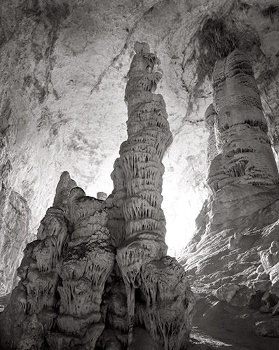black and white photography of Wild Cave at Guadalupe Ridge, NM, by Nathan McCreery